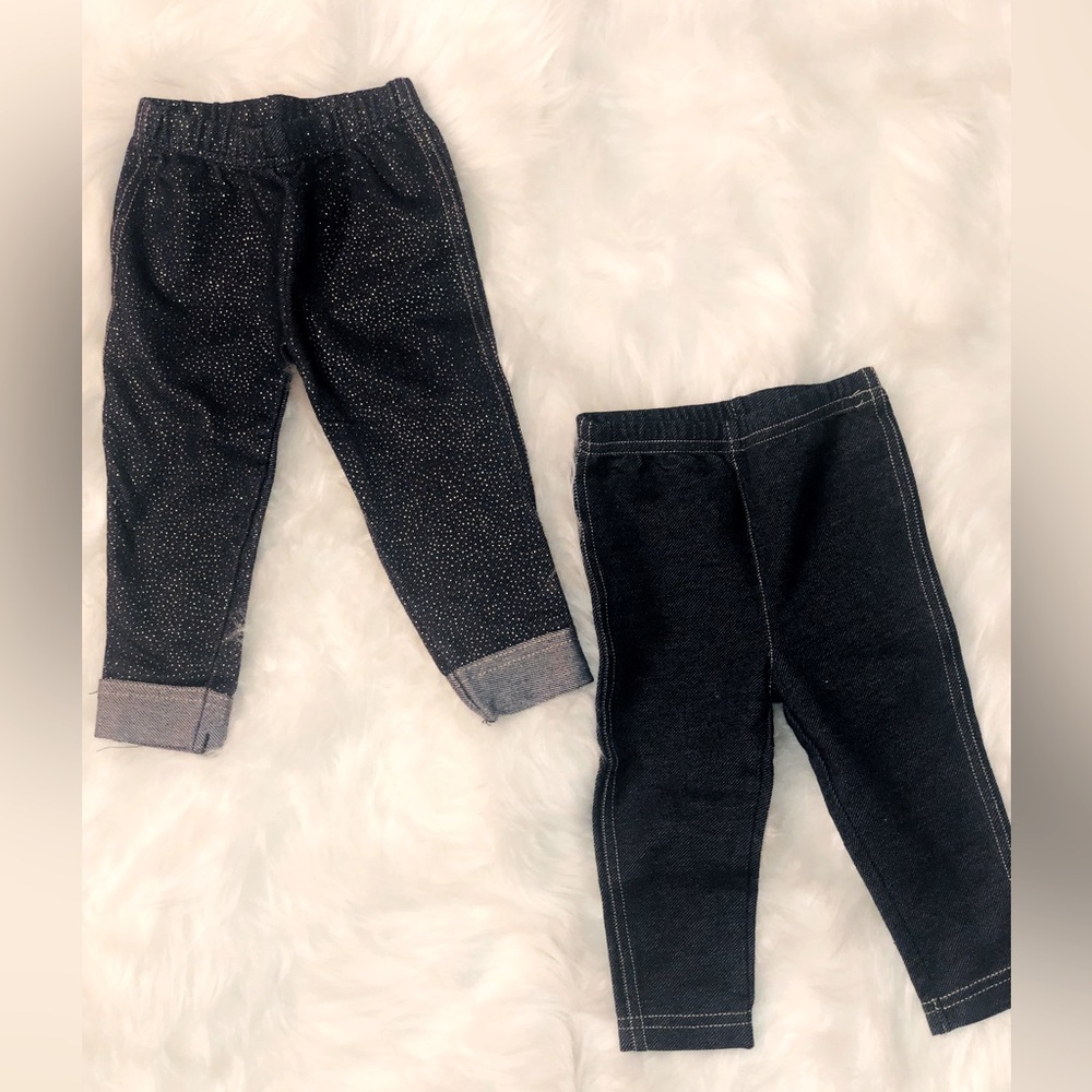 Carter’s Dark Blue Sparkling Denim Spandex + Dark Blue Denim Spandex